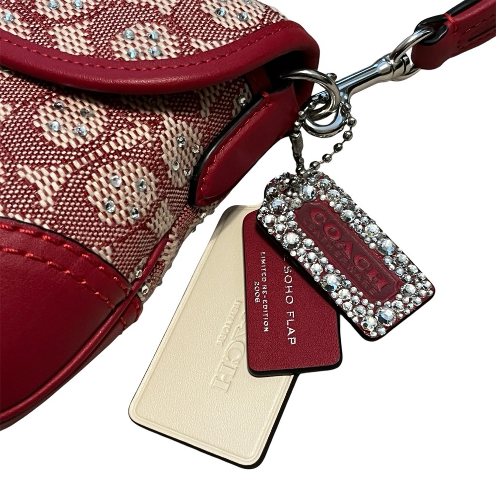 Coach Ruby Red Soho Flap Bag - Picture 9 of 11